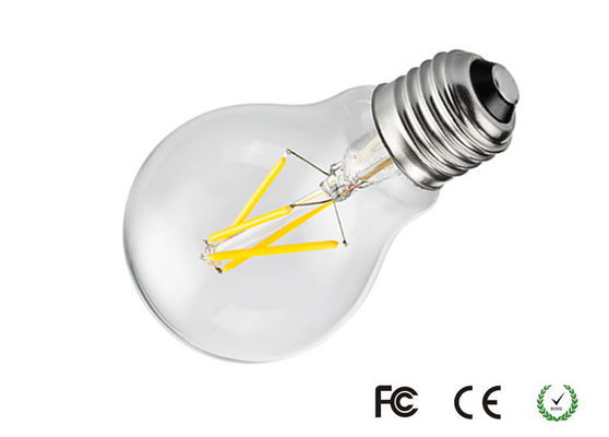 E26 4W A60 3000K पुरानी शैली रेशा लाइट बल्ब Dimmable 60 * 108mm