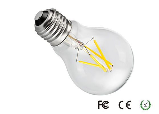 E26 4W A60 3000K पुरानी शैली रेशा लाइट बल्ब Dimmable 60 * 108mm