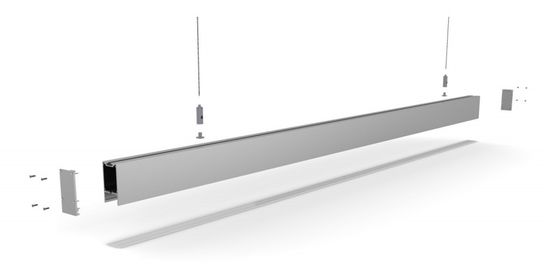 2600k वाणिज्यिक एलईडी रेखीय रंग फांसी रोशनी लटकन 49mmX70mm बदलने