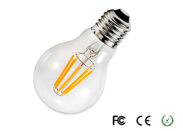 220V रा 85 6W एलईडी बल्ब रेशा Dimmable एलईडी ग्लोब प्रकाश बल्ब 60 * 110mm